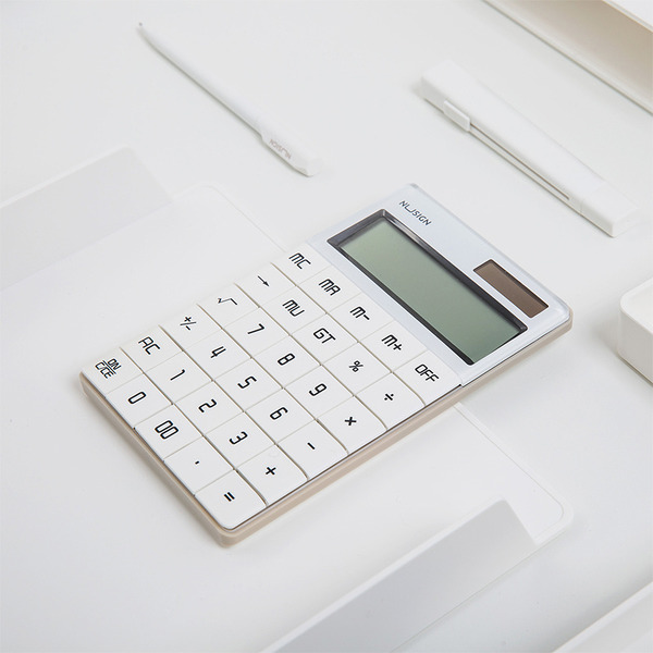 Калькулятор Deli ENS041 (белый)