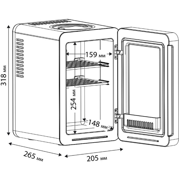 Холодильник для косметики ZUGEL ZCR060