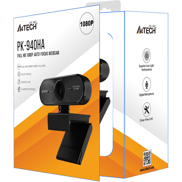 Веб-камера A4Tech PK-940HA черный