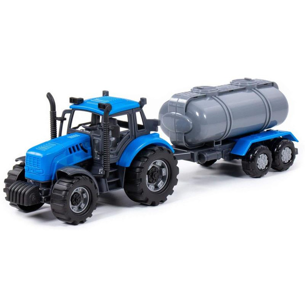 Трактор Полесье Прогресс с прицепом-цистерной инерционный 91550