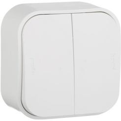 Переключатель на 2 направления Legrand Quteo 782206 (белый)