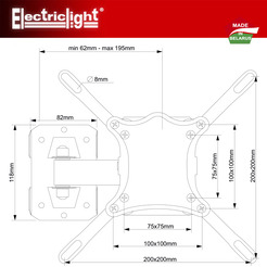 Кронштейн Electriclight КБ-01-83 (белый)