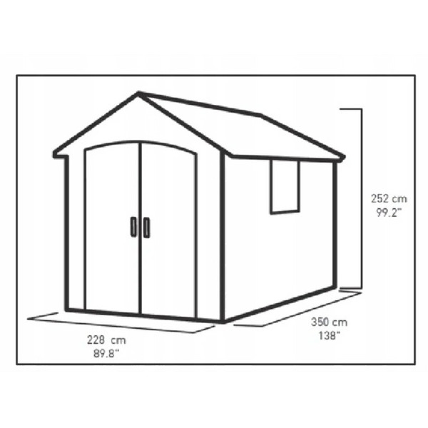 Хозблок садовый Keter Premier 7511 (255144) серый