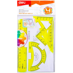 Набор линеек DELI PIONEER G00602YELLOW (желтый, 4 предмета)
