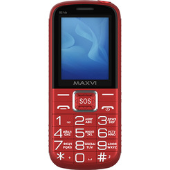 Мобильный телефон Maxvi B21ds up +ЗУ WC-112 (красный)