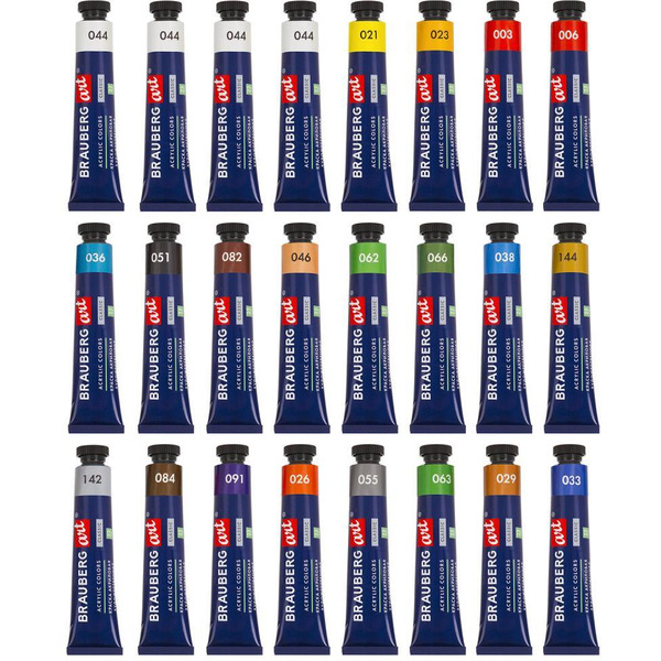 Краски акриловые художественные BRAUBERG ART CLASSIC 191722