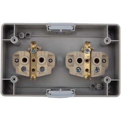 Блок из 2 розеток горизонтальный KRANZ INDUSTRIAL KR-78-0614