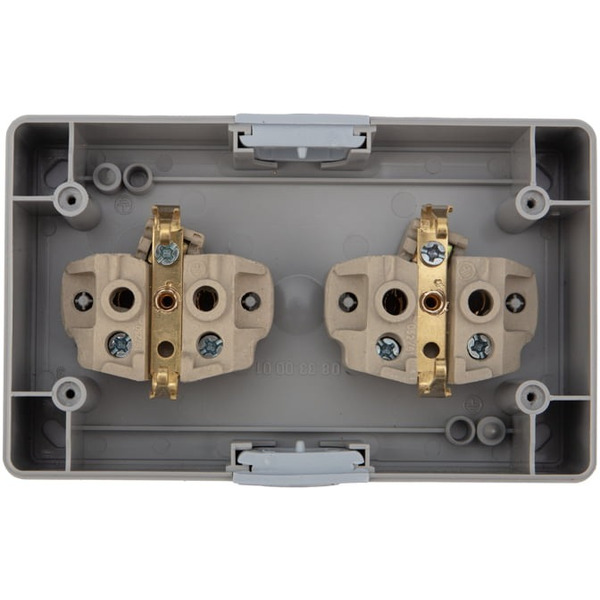 Блок из 2 розеток горизонтальный KRANZ INDUSTRIAL KR-78-0614