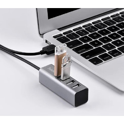 Разветвитель Hoco HB1 (темно-серый)