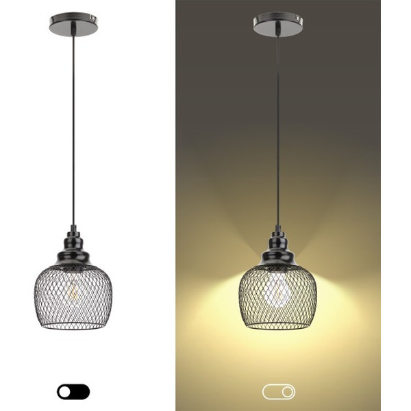 Светильник подвесной ЭРА PL8 BK Б0037455