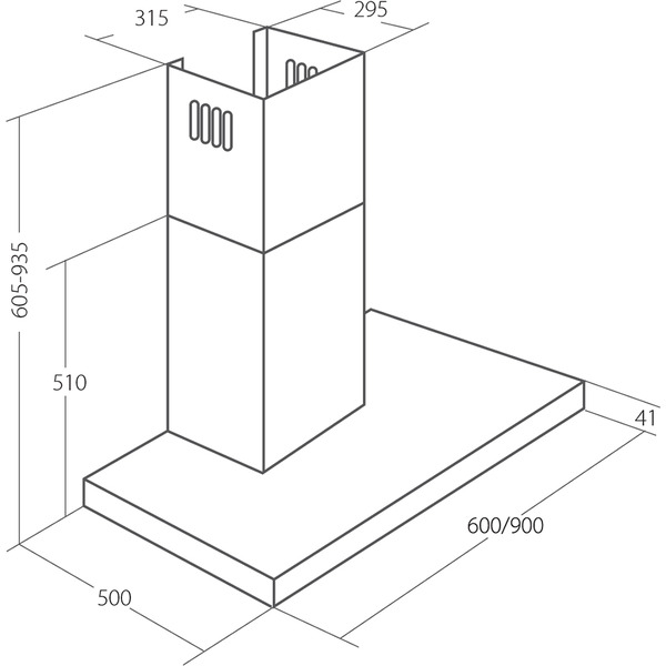 Вытяжка Akpo Feniks Slim Glass 60 WK-9 (нержавеющая сталь)