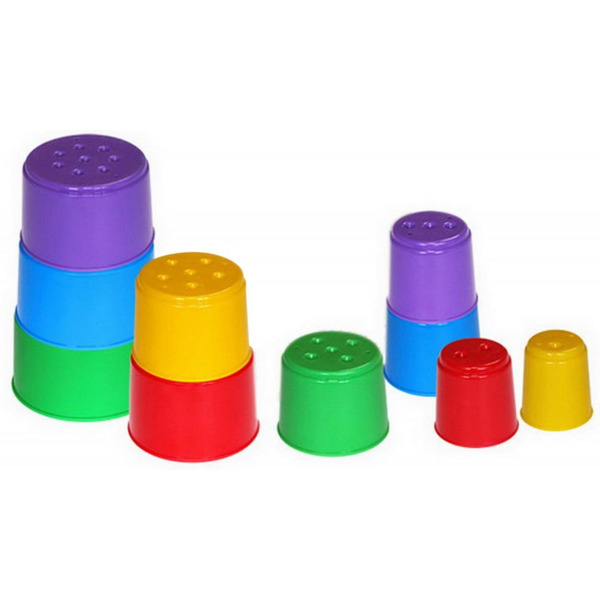 Занимательная пирамидка 2 Полесье (10 элементов, в пакете)