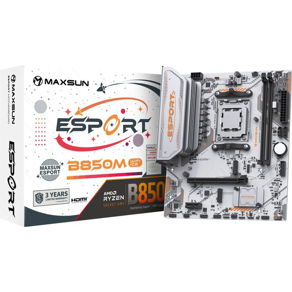 Материнская плата Maxsun MS-eSport B850M WiFi Ice