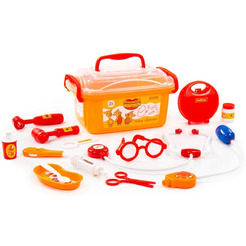 Игровой набор доктора Полесье Оранжевая корова Доктор 83357