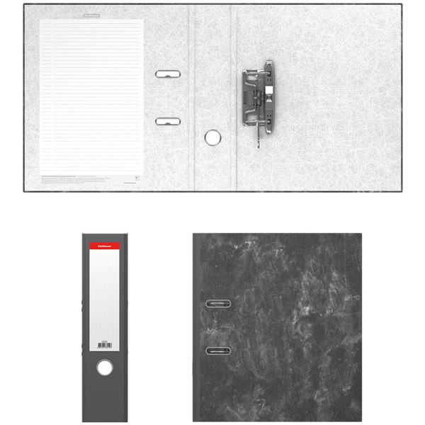 Файл-регистратор Erich Krause А4/70мм ECONOMY мрамор., серый 33112