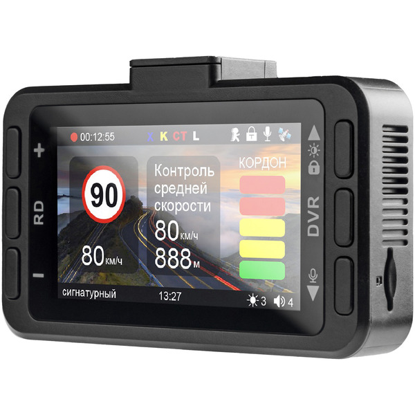 Видеорегистратор с радар-детектором Playme MARK GPS черный