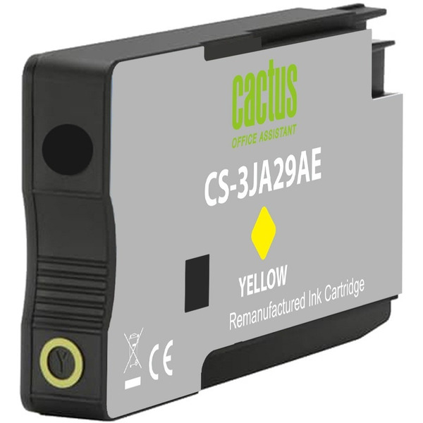 Картридж струйный Cactus CS-3JA29AE 963XL желт.пигм. (25.5мл) для HP OfficeJet Pro 9010/9010e/9012/9014/9015/9016/9019