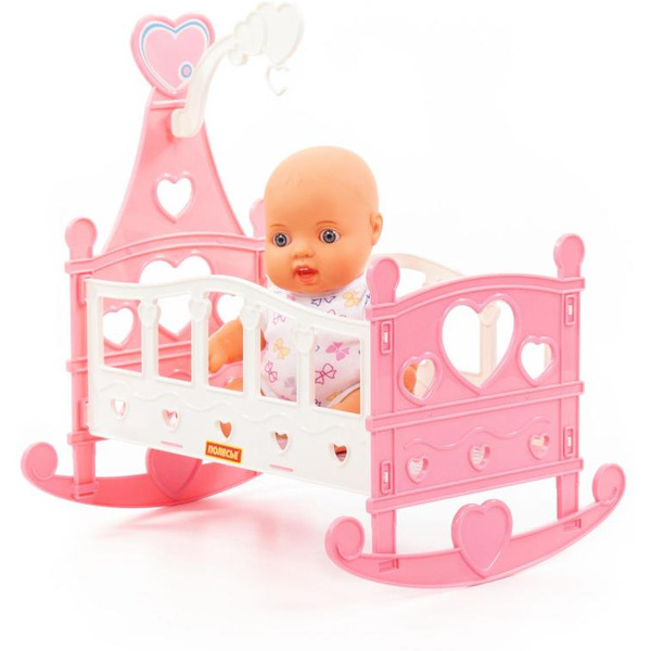 Пупс Полесье Славный + кроватка-качалка 76670