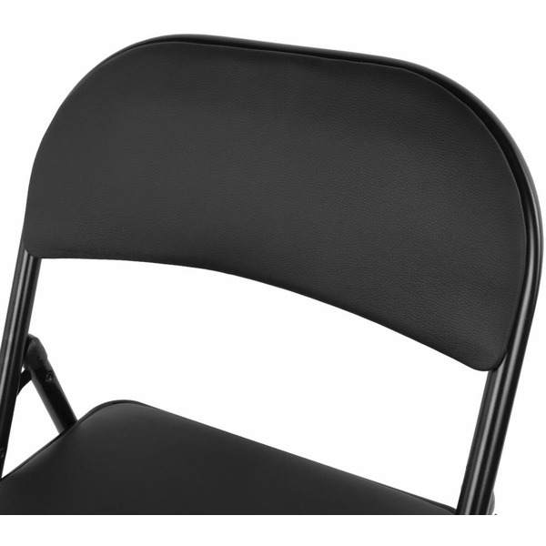 Стул складной BRABIX Golf Plus CF-003 КОМФОРТ (черный каркас, кожзам черный) 533026