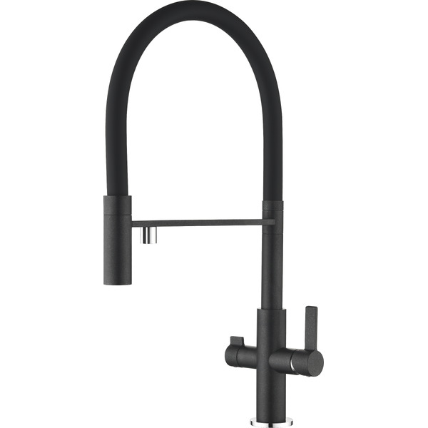Смеситель для кухни ZorG SOIFOS PREMIUM BRASS black metallic