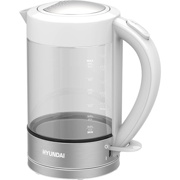 Электрический чайник Hyundai HYK-G9990 (белый/серебристый)