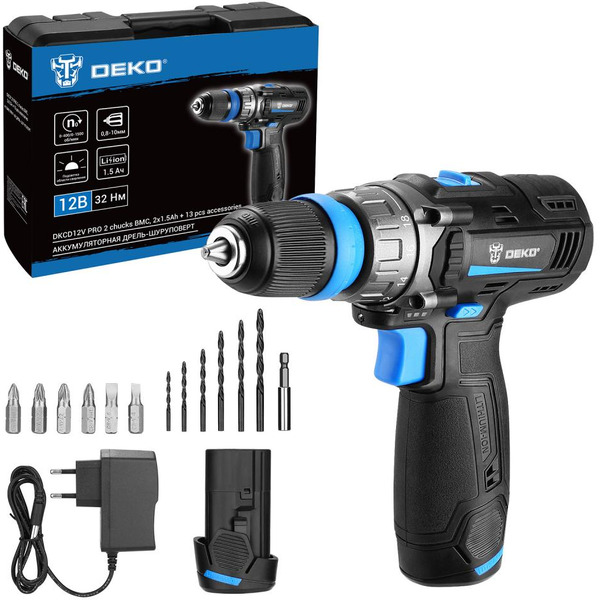Дрель-шуруповерт Deko DKCD12V PRO 083-1004