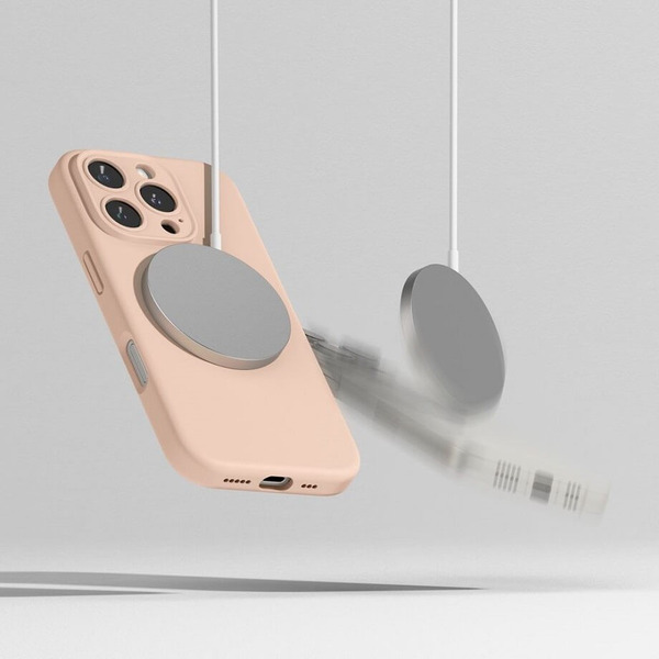 Чехол RINGKE SILICONE MAGNETIC MAGSAFE для IPHONE 16 PRO PINK SAND