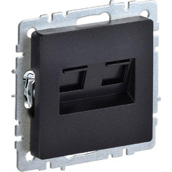 Розетка компьютерная IEK Brite РК10-2-БрЧ (BR-K20-1-K02)