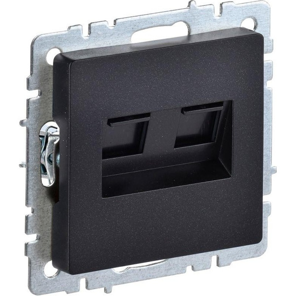 Розетка компьютерная IEK Brite РК10-2-БрЧ (BR-K20-1-K02)