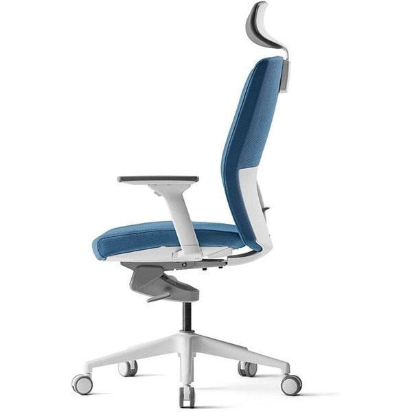 Кресло Bestuhl J2 (бел. рама,спинка-ткань, сиденье-ткань,голубой)