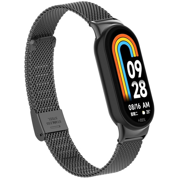 Ремешок Bingo Stainless Grid для XIAOMI Mi Band 8 (черный)