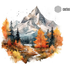 Коврик для мыши Cactus Autumn Mountains CS-MP-P10XS