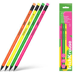 Набор чернографитных карандашей Erich Krause JOY® Neon 60701 (4 шт)