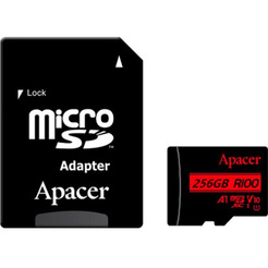 Карта памяти Apacer microSDXC AP256GMCSX10UB-R 256GB (с адаптером)