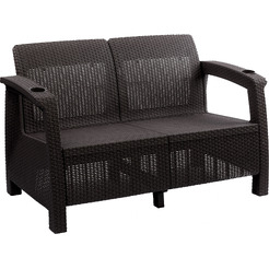 Садовый диван Альтернатива Ротанг-плюс М8837 (мокко)