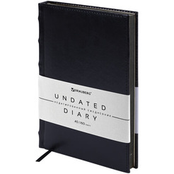 Ежедневник BRAUBERG недатированный Flame 113429 (черный)