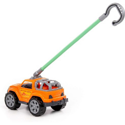 Игрушка-каталка Полесье Легионер с ручкой 63936 (оранжевый)