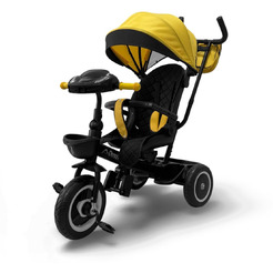 Беговел-велосипед Bubago Dragon BG 161-1 (черный/желтый)