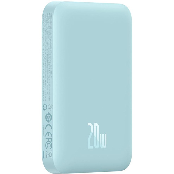 Внешний аккумулятор Baseus Magnetic Wireless PPCX020003 6000mAh (голубой)
