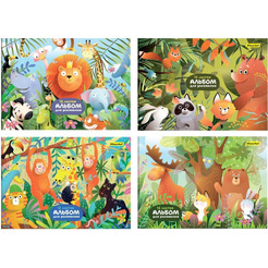 Альбом для рисования Silwerhof Джунгли 2001654(4 шт. в наборе)