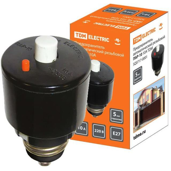 Предохранитель автоматический резьбовой TDM ELECTRIC ПАР-10 10А SQ0717-0001