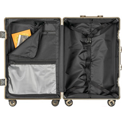 Чемодан DoubleW E087# (M, темно-зеленый)