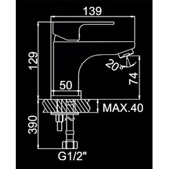 Смеситель Ledeme L1003 (хром)