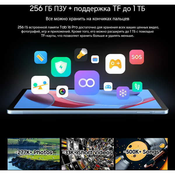 Планшет Blackview Tab 16 Pro 8GB/256GB Blue