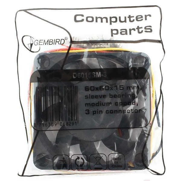 Вентилятор для корпуса Gembird D6015SM-3