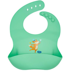 Нагрудник детский Мама Тама Силиконовый MT/072 (зеленый)