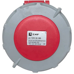 Розетка стационарная наружная EKF 1252 3Р+РЕ+N 32А 380В IP67 PROxima