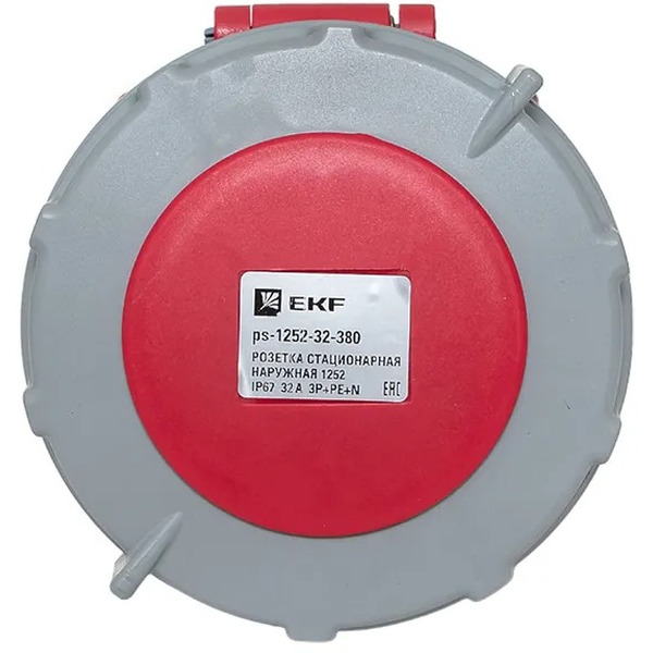 Розетка стационарная наружная EKF 1252 3Р+РЕ+N 32А 380В IP67 PROxima