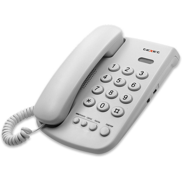 Проводной телефон TeXet TX-241 (светло-серый)