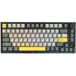 Компьютерная клавиатура AJAZZ AK820 PRO Flying Fish Switch (черно-серая с желтым)